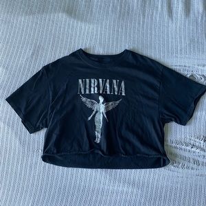 Urban Outfitters Nirvana Crop Tshirt